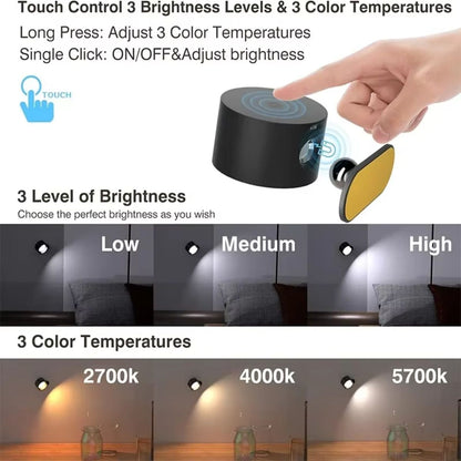 360° Rotatable Wireless LED Reading Lamp